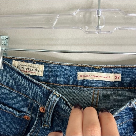 Women's Premium Ribcage Straight Ankle Jeans W27” L29” Jazz Pop EUC! - Picture 6 of 7